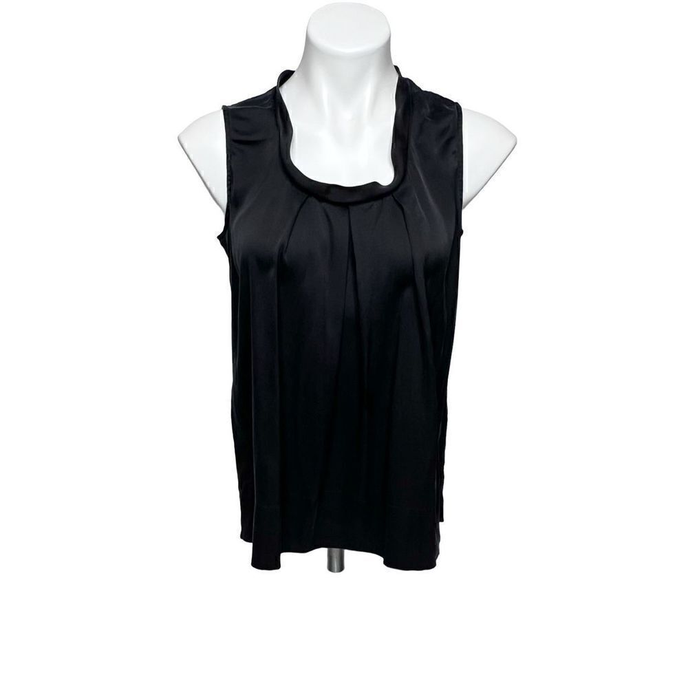 Talbots black silk sleeveless top size 12